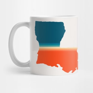 Louisiana State Retro Map Mug